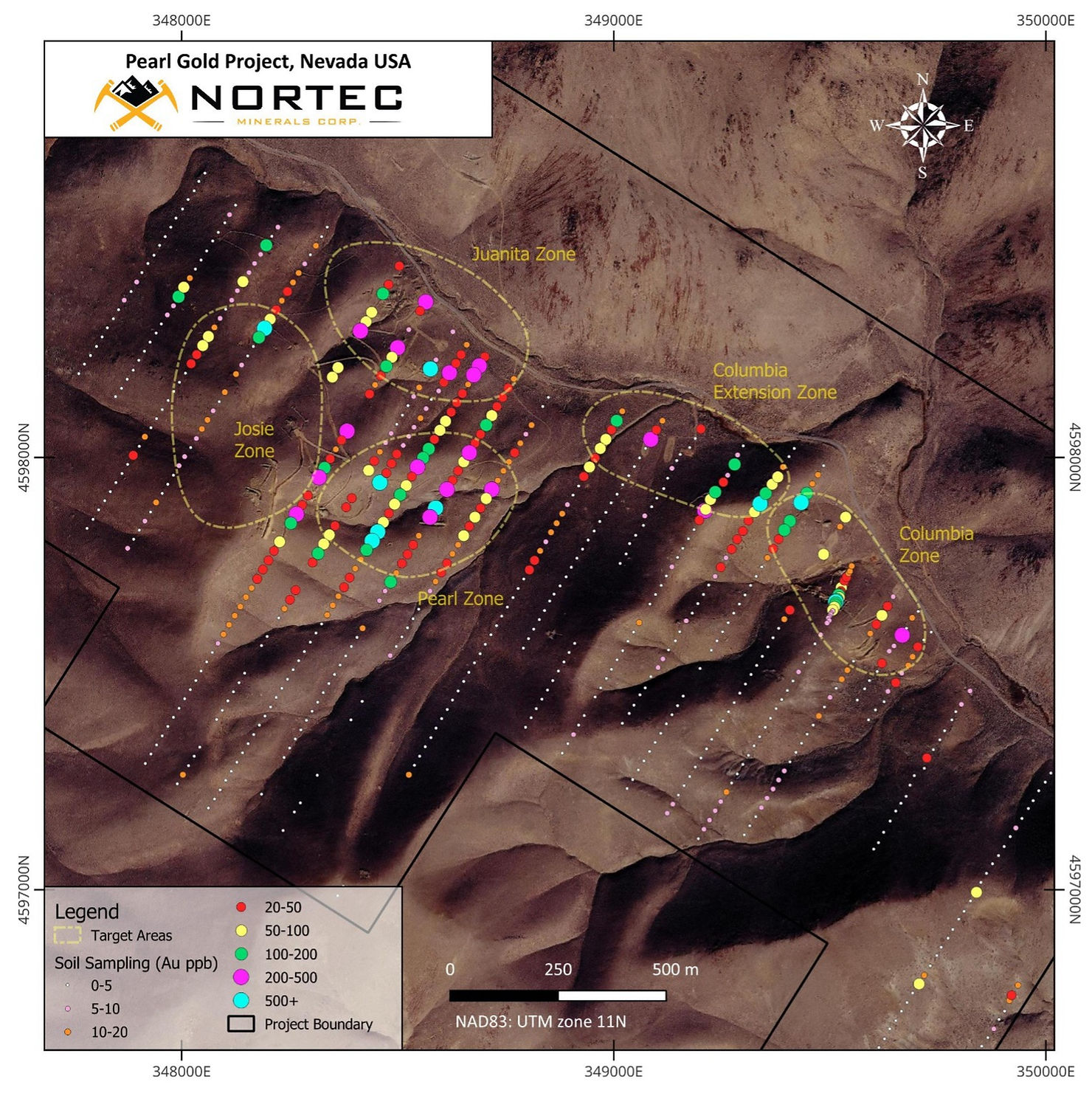 Figure 4 – Gold-in-Soil Sample Results1